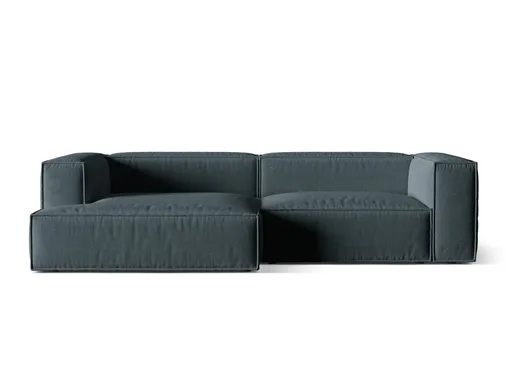 Coltar modular stanga 4 locuri, Nuria-215, Micadoni Home, 292x147x72 cm, tesatura structurata chenille, petrol inchis