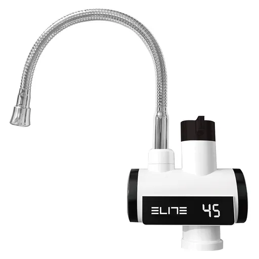 Robinet incalzire apa instant Elite EHD-2570, blat, 3300W, Rotire 360°, Pana la 120°C, Afisaj digital, IPX4, Argintiu