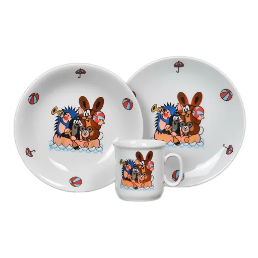 Set de masă pentru copii din 3 piese Thun, Cârtițel în barcă