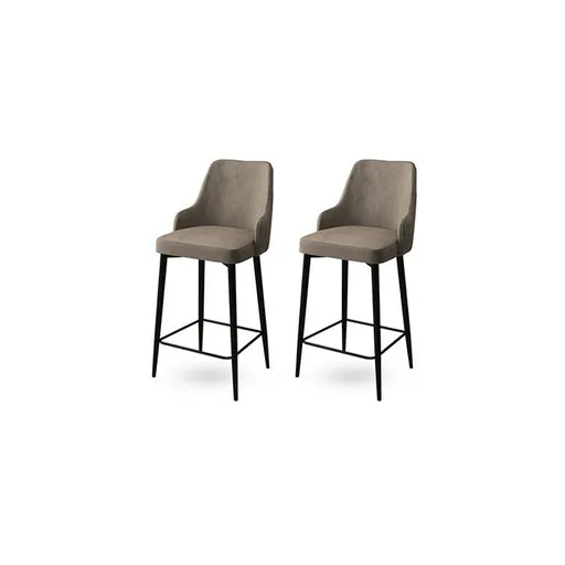 Set de scaune de bar Enox Cappuccino, 2 buc., cafeniu, 2 buc.