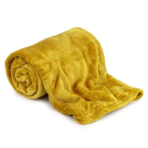 Pătură Aneta galben închis (mustard), 150 x 200 cm, , galben
