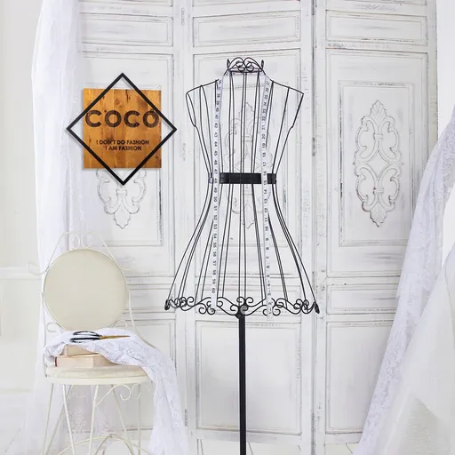 Decoratiune de perete, Fashion, Dimensiune: 54 x 54 cm, Nuc / Negru