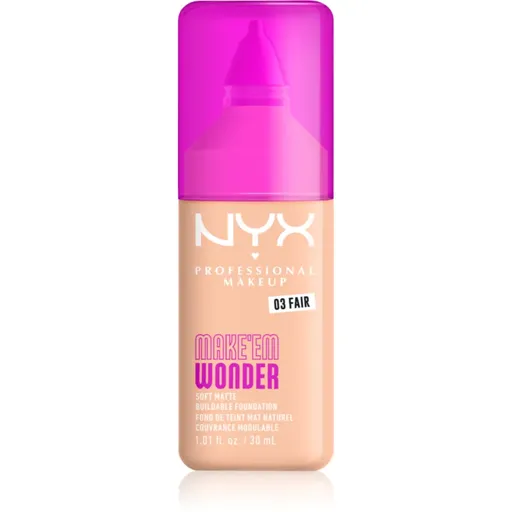 NYX Professional Makeup Make ‘Em Wonder make-up usor matifiant culoare 03 Fair 30 ml