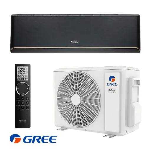 Aparat de aer conditionat inverter Gree Airy GWH24AVEXF-K6DNA1A, 24 000BTU, 48 m², A+++/A++, Wi-Fi, R-32, Negru