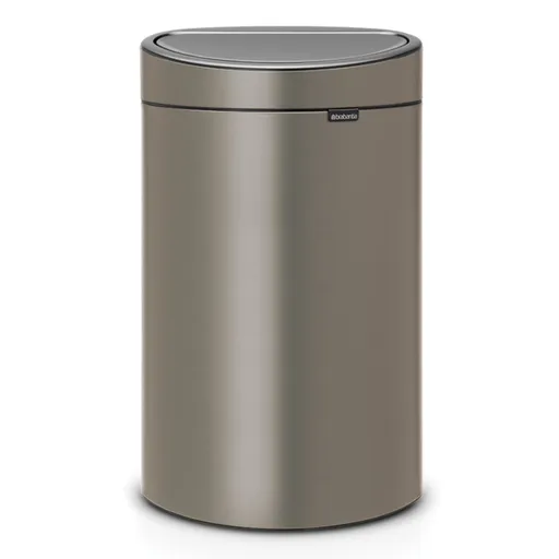 Cos de gunoi Brabantia Touch Bin New 649732, 40 L, Inchidere silentioasa si lina, Spate plat, Gri