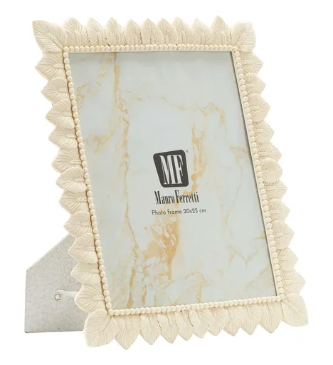 Rama foto Light Leaf, Mauro Ferretti, 20x25 cm, polirasina/sticla, crem
