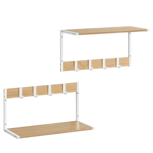 Set de rafturi de perete E1083 WT, alb, 2 buc., alb
