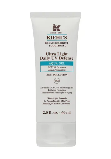 Kiehl's Gel protector lejer de față pentru ten normal până la gras SPF 50 Dermatologist Solutions (Ultra Light Daily UV Defense Aqua Gel) 60 ml
