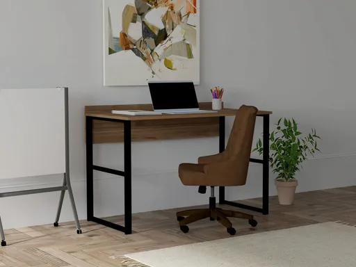 Birou, Hanah Home, Rana, 112x78.8x60 cm, Nuc / Negru