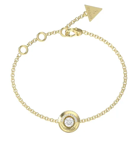 Guess Brățară placată cu aur cu zirconiu și cristale Majorelle JUBB05378JWYG 18,4 cm