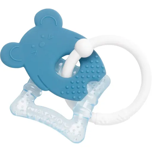 NATTOU Teether With Cooling Part jucărie pentru dentiție cu efect racoritor Blue Mouse 3 m+ 1 buc