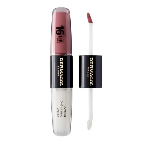 Dermacol Culoare pentru buze în două faze de lungă durată si luciu 16H Lip Colour (Extreme Long-Lasting Lipstick) 4 + 4 ml 39