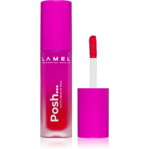 LAMEL Posh Matte Liquid Lip Stain ruj de buze lichid, mat și de lungă durată culoare №406 Ruby Red 4 g
