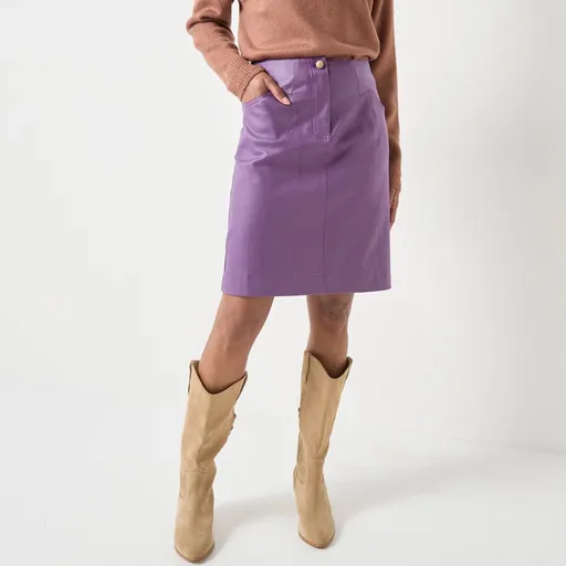 Fustă scurtă din imitație de piele