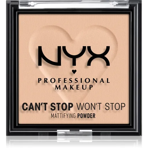 NYX Professional Makeup Can't Stop Won't Stop Mattifying Powder pudra matuire culoare 03 Light Medium 6 g