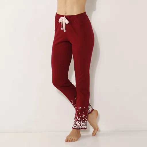 Pantaloni lungi de pijama, cu imprimeu în partea de jos