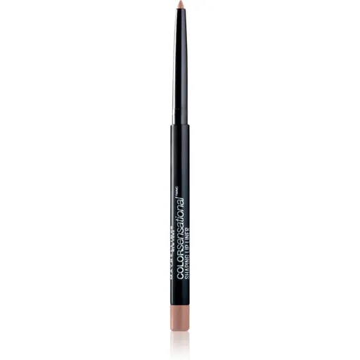 MAYBELLINE NEW YORK Color Sensational Shaping Lip Liner creion contur pentru buze cu ascutitoare culoare 10 Nude Whisper 1.2 g