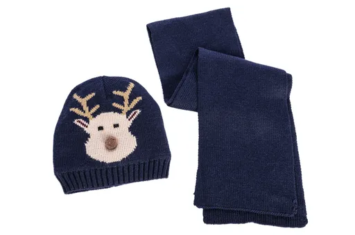 Căciulă și fular ”Ren” pentru copii