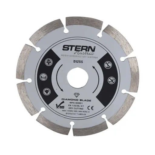 Disc diamantat taiere uscata Stern 125 mm