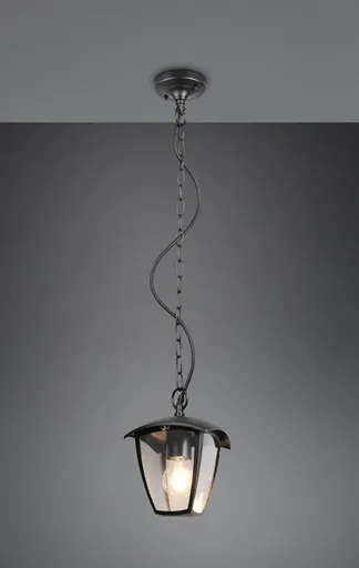 Lampa de gradina Venta, TRIO, 17x17x82 cm, 10W, 1x E27, aluminiu, negru mat