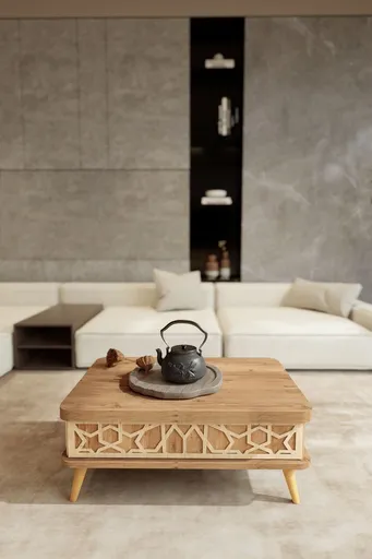 Masuta de cafea, Hanah Home, Ottowa Ada, 90x38x60 cm, PAL, Pin