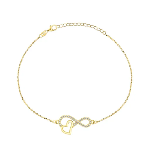 Brilio Silver Brățară fermecătoare placată cu aur cu zirconi BRC43Y