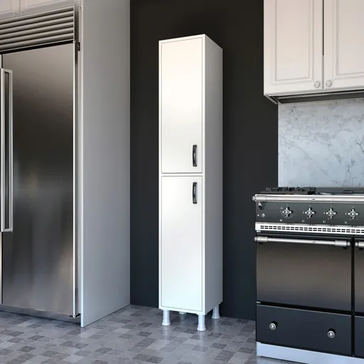 Dulap multifunctional, Hanah Home, M1, 33.3x191x35.8 cm, Alb