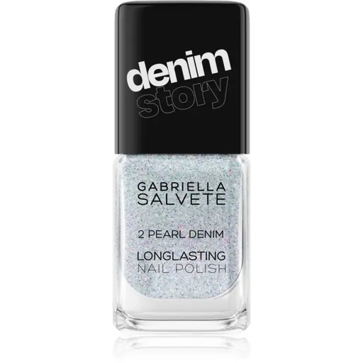 Gabriella Salvete Longlasting Enamel Denim Story lac de unghii cu rezistenta indelungata culoare 02 Pearl Denim 11 ml