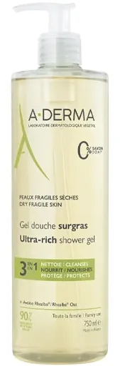 A-DERMA Gel de duș (Ultra Rich Shower Gel) 500 ml s pumpičkou