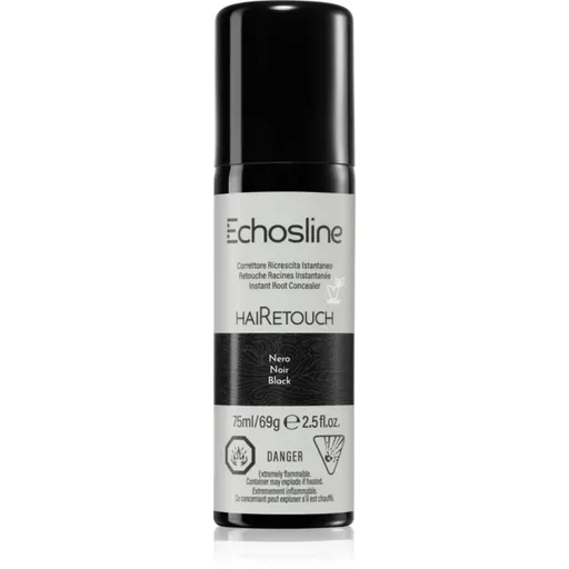 Echosline Hairetouch Hairtouch spray instant pentru camuflarea rădăcinilor crescute culoare Black 75 ml