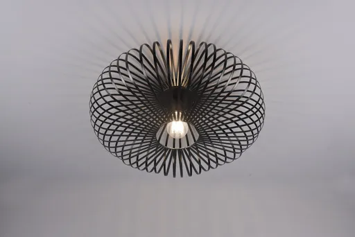 Plafoniera Johann, TRIO, 50x18 cm, 60W, 1x E27, metal, negru mat