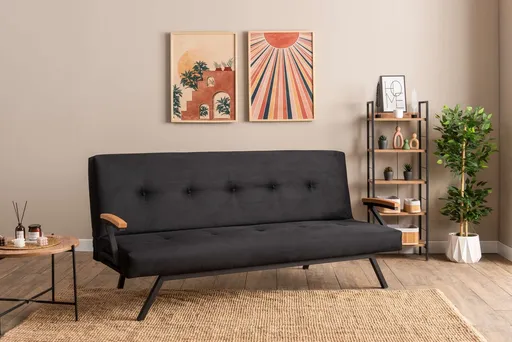 Canapea extensibila 3 locuri, Atelier del Sofa, 859FTN2904, Negru