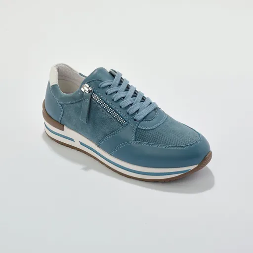 Adidași cu fermoar, din 2 materiale