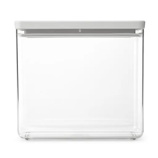 Cutie de depozitare Brabantia Tasty+ Stackable 1008876, 3,5 L, Sigiliu din silicon, Fara BPA, Gri deschis