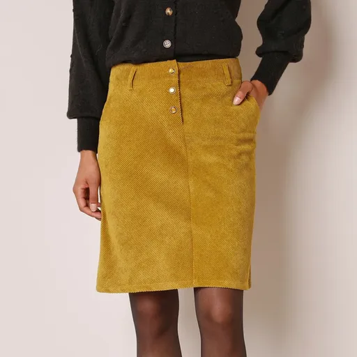 Fustă evazată din catifea