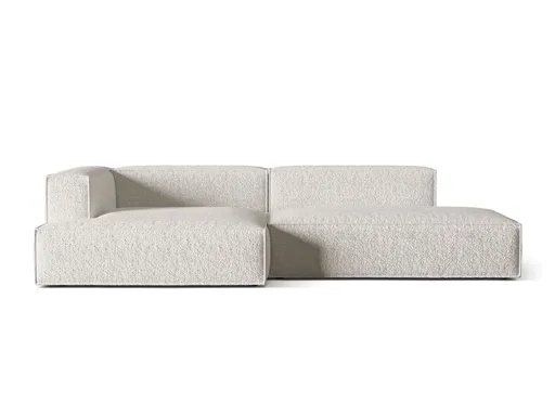 Coltar modular stanga 4 locuri, Nuria-260, Micadoni Home, 312x147x72 cm, tesatura boucle, gri bej melange