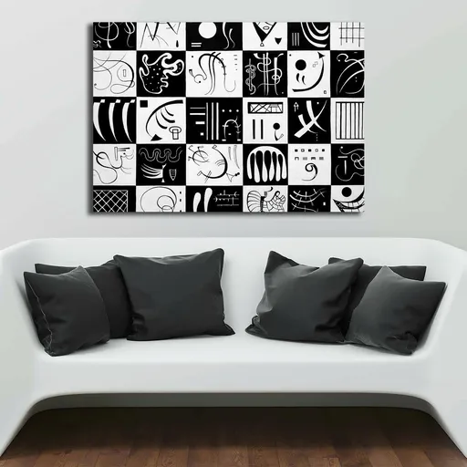 Tablou decorativ, 70100KANDINSKY017, Lemn, Multicolor