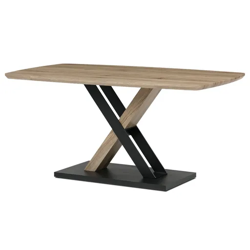 Masă de sufragerie X 165 x 80 cm, stejar San Remo