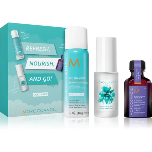 Moroccanoil Refresh, Nourish, and Go! (Light Tones) set pentru par blond pentru femei