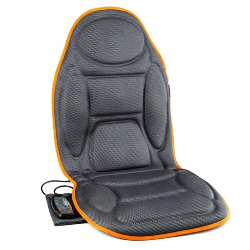 Husa masaj spate si sezut Medivon Cosy Mesh MD-R4505, 4 zone, 5 moduri, Incalzire, Timer pana la 60 min, Negru/gri