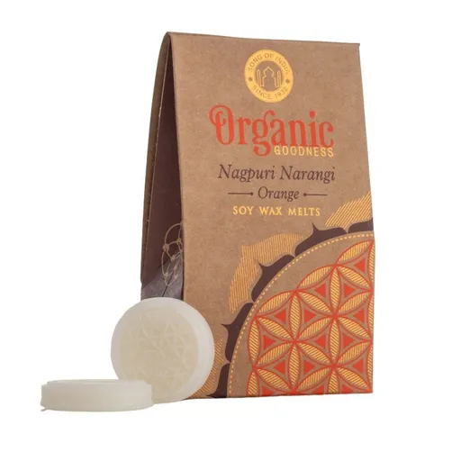 Ceară organică topită în monede Flower of Life, Nagpuri Narangi - Portocaliu