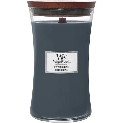 Lumânare parfumată vază mare WoodWick Evening Onyx, 609 g