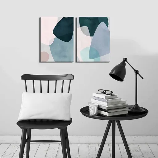 Tablou decorativ, 2P3040CIZC-02, 28 x 38 cm, 2 piese, Multicolor