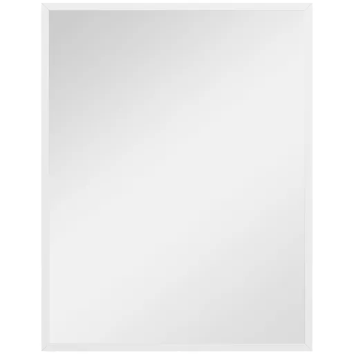 HOMCOM Oglindă Dreptunghiulară de Baie 70x90 cm Oglindă de Perete Decorativă pentru Living Antreu Hol Orizontală sau Verticală Albă | Aosom Romania