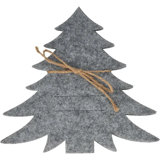 Buzunar pentru tacâmuri X-Mas Tree gri, set de 4bucăți, gri