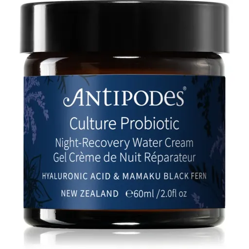 Antipodes Culture Probiotic Night Recovery Water Cream Crema de noapte intensiva pentru revitalizarea pielii cu probiotice 60 ml