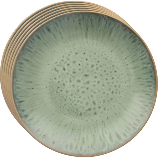 Orion Set de farfurii ceramice pentru desert Glaze verde 20,5 cm, 6 buc., verde