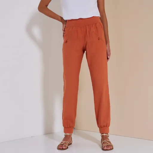 Pantaloni lungi terminați cu tiv elastic