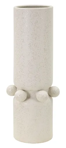 Vaza decorativa Bubbles, Mauro Ferretti, 15.5x41 cm, ceramica, crem