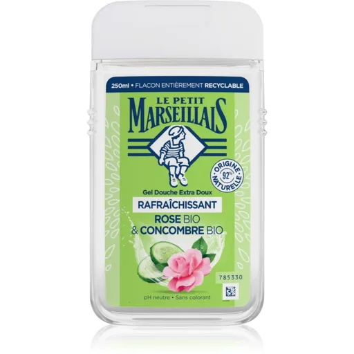 Le Petit Marseillais Rose Bio & Cucumber Bio gel de duș mătăsos 250 ml